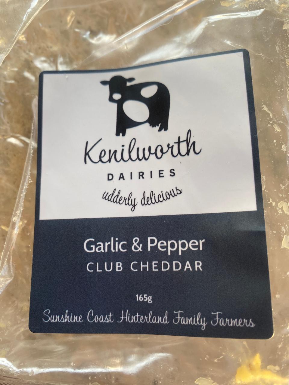 Fotografie - Garlic & pepper club cheddar Kenilworth Dairies