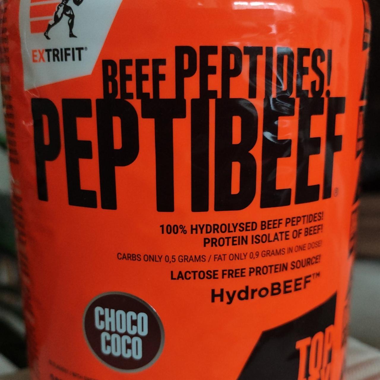 Fotografie - PeptiBeef beef peptides choco hazelnut Extrifit