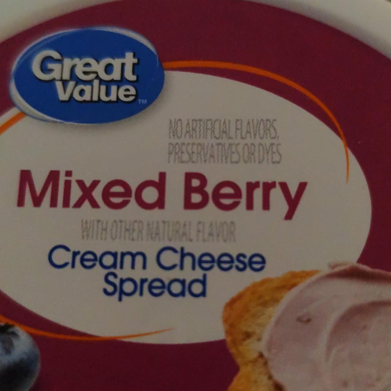 Fotografie - Cream cheese spread mixed berry Great Value