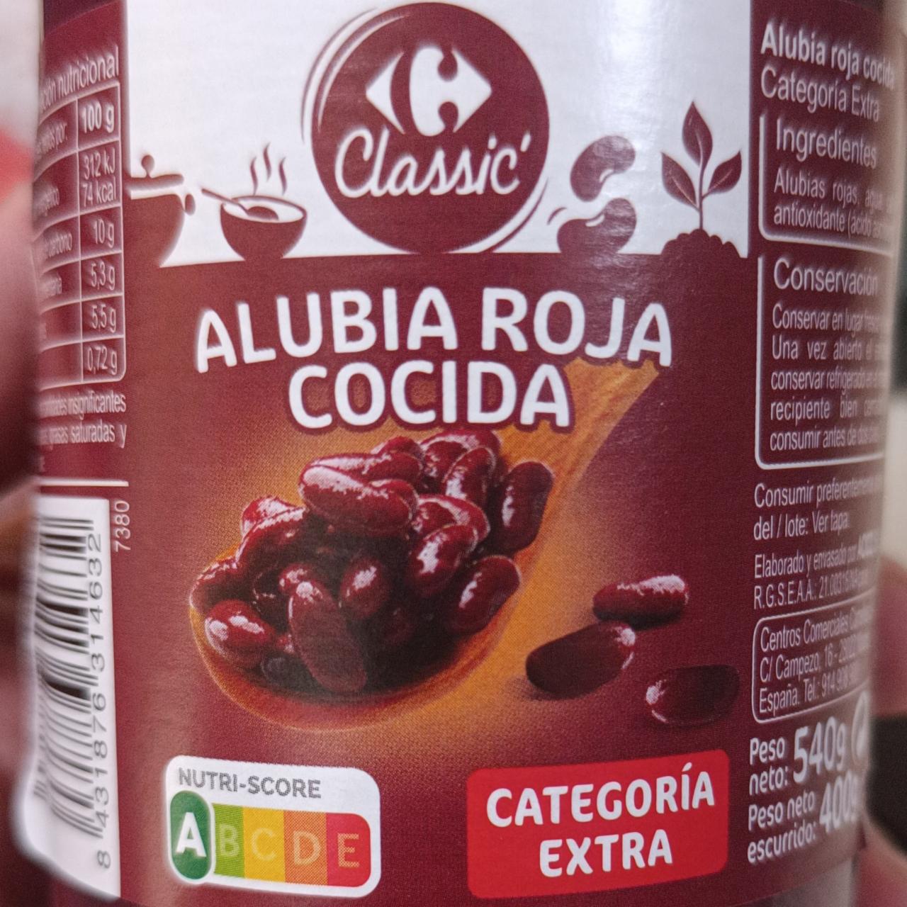 Fotografie - Alubia roja cocida Carrefour Classic