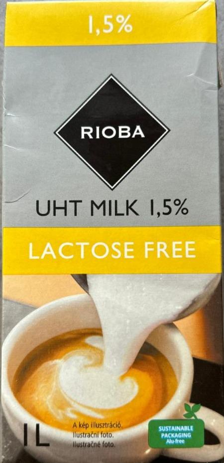 Fotografie - UHT milk 1,5% lactose free Rioba