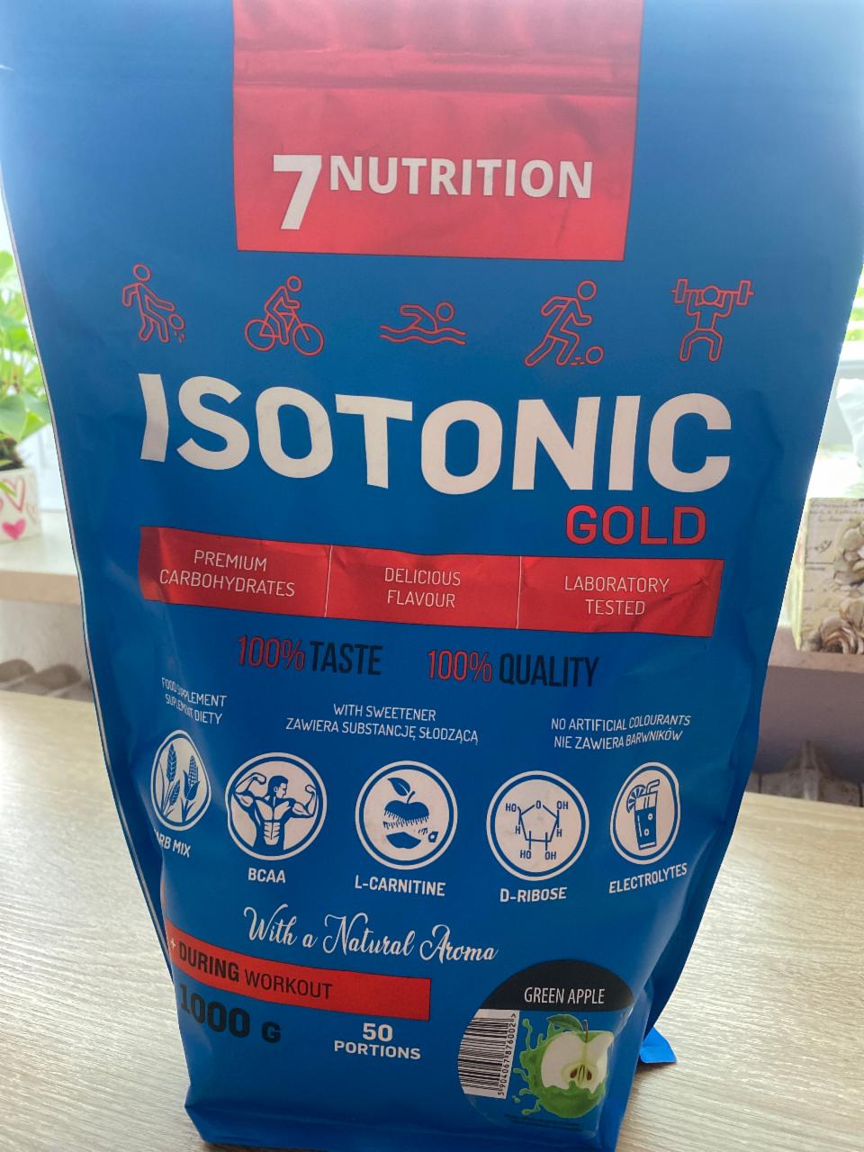 Fotografie - Isotonic gold green apple 7Nutrition