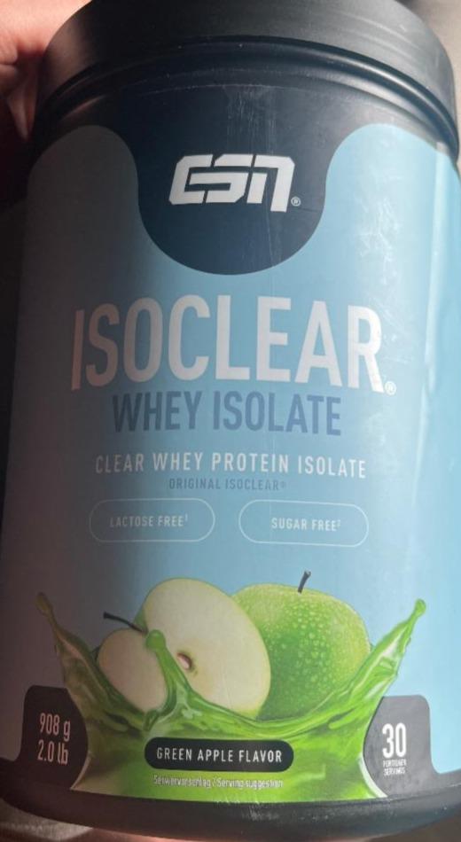 Fotografie - Isoclear whey isolate green apple flavour ESN