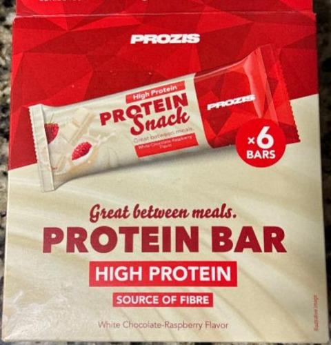 Fotografie - Protein Bar White Chocolate - Raspberry Flavor Prozis