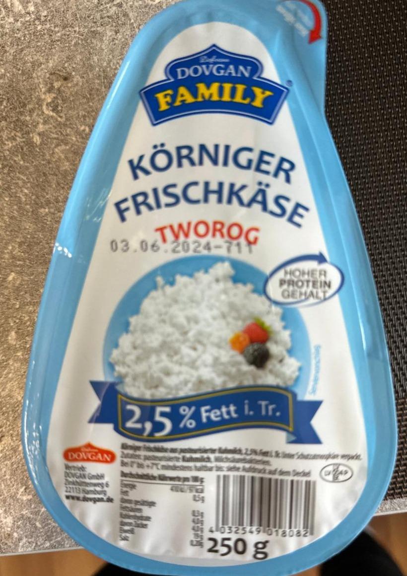 Fotografie - Körniger Frischkäse Tworog 2,5% Fett i. Tr. Dovgan Family