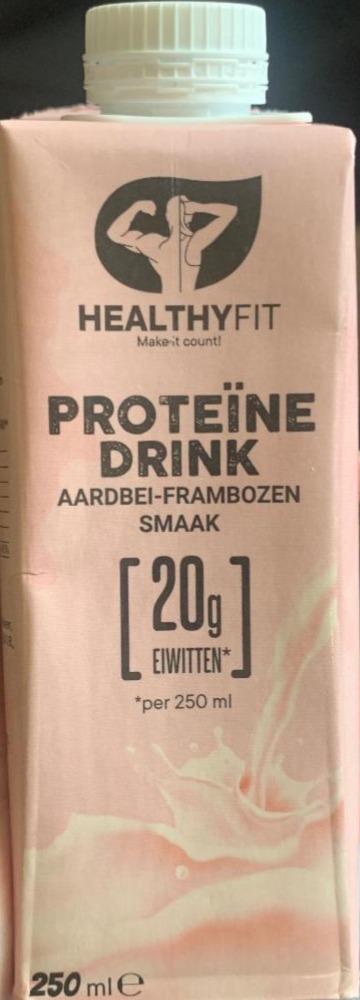 Fotografie - Proteïne drink aardbei-frambozen smaak HealthyFit