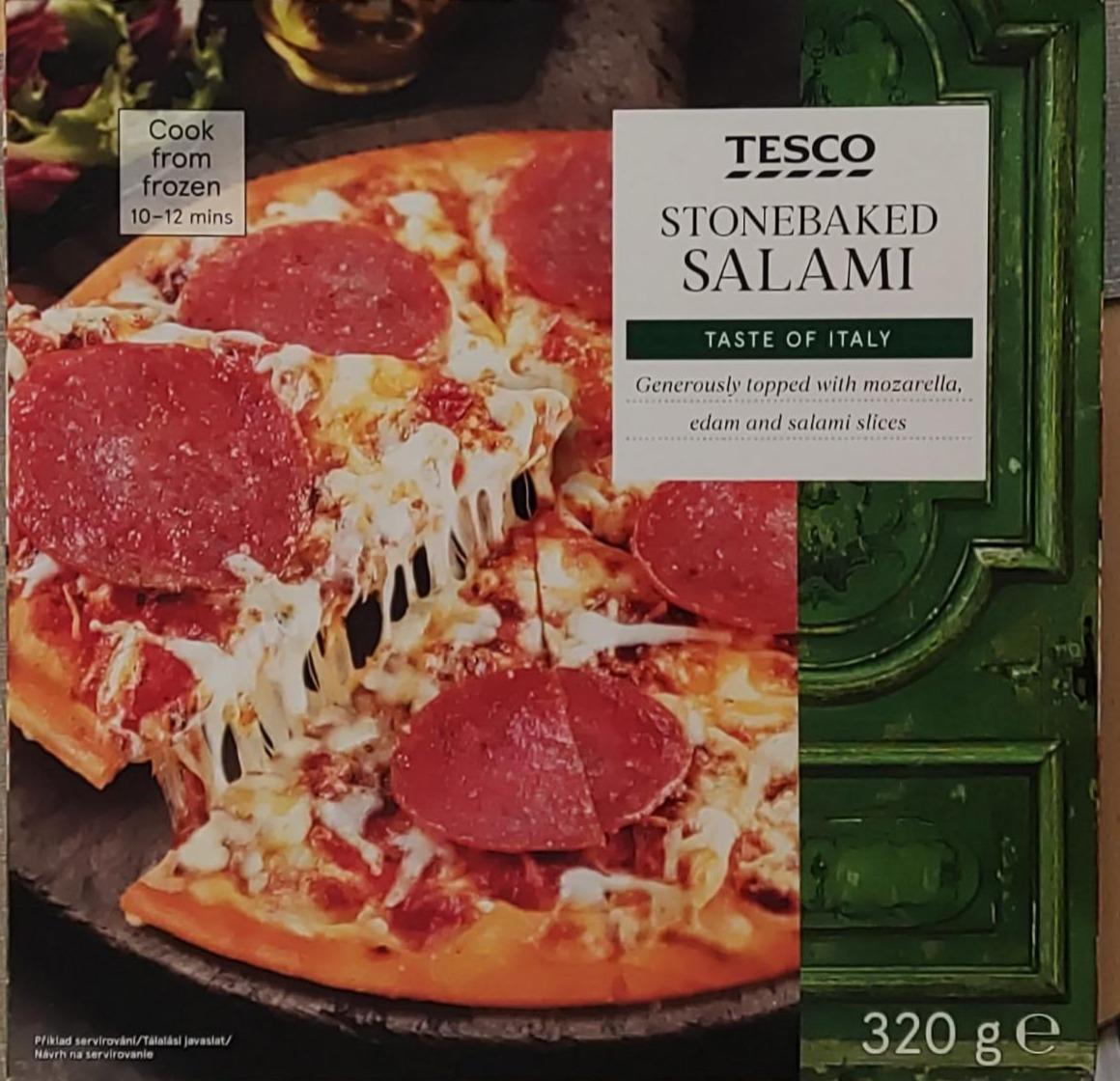 Fotografie - Stonebaked Pizza Salami Tesco