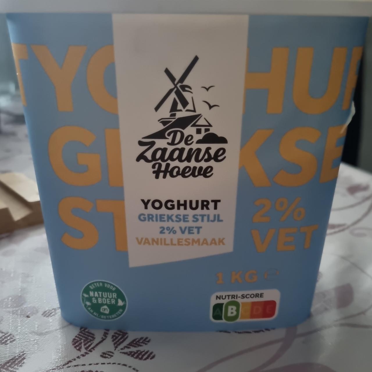 Fotografie - Yoghurt griekse stijl 2%vet vanillesmaak De Zaanse Hoeve