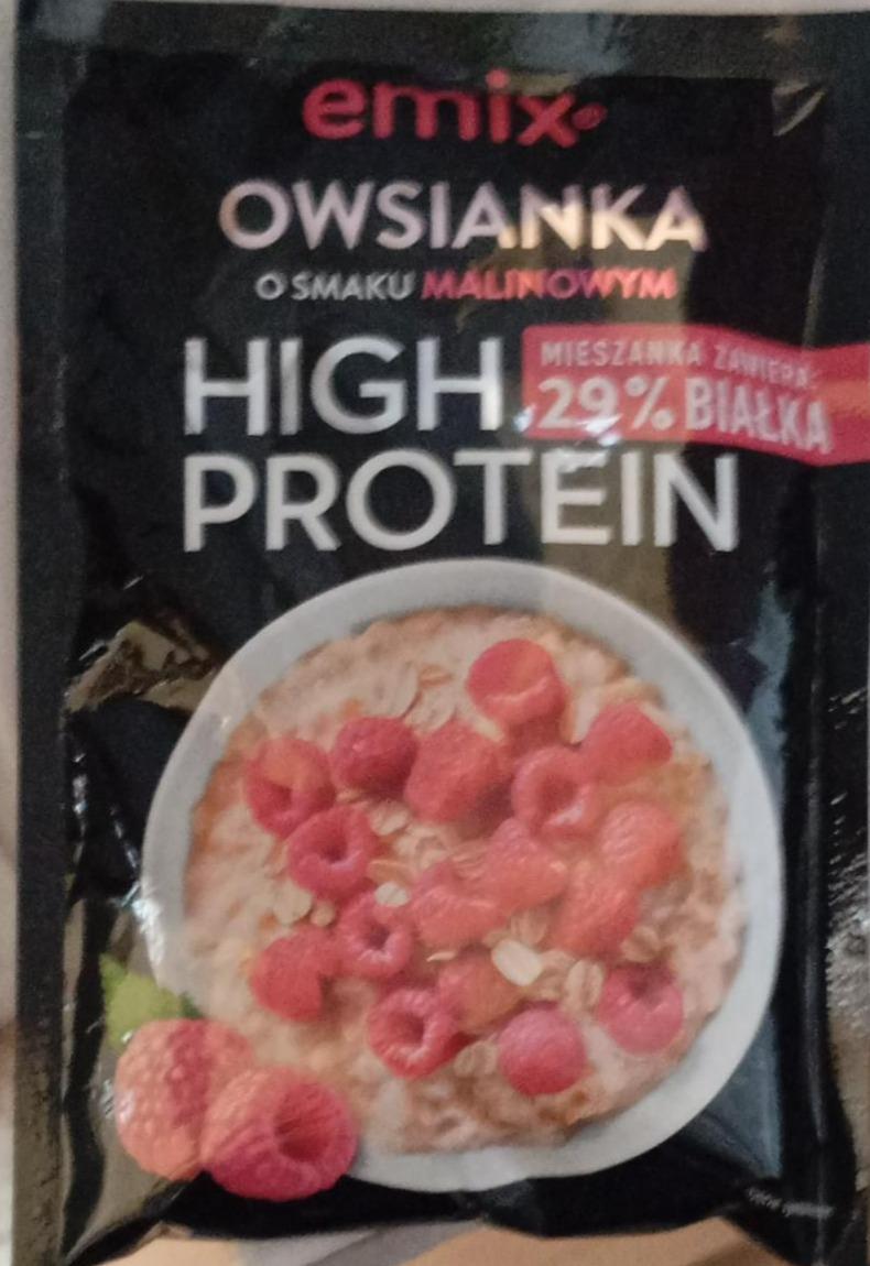 Fotografie - Owsianka o smaku malinowym high protein emix