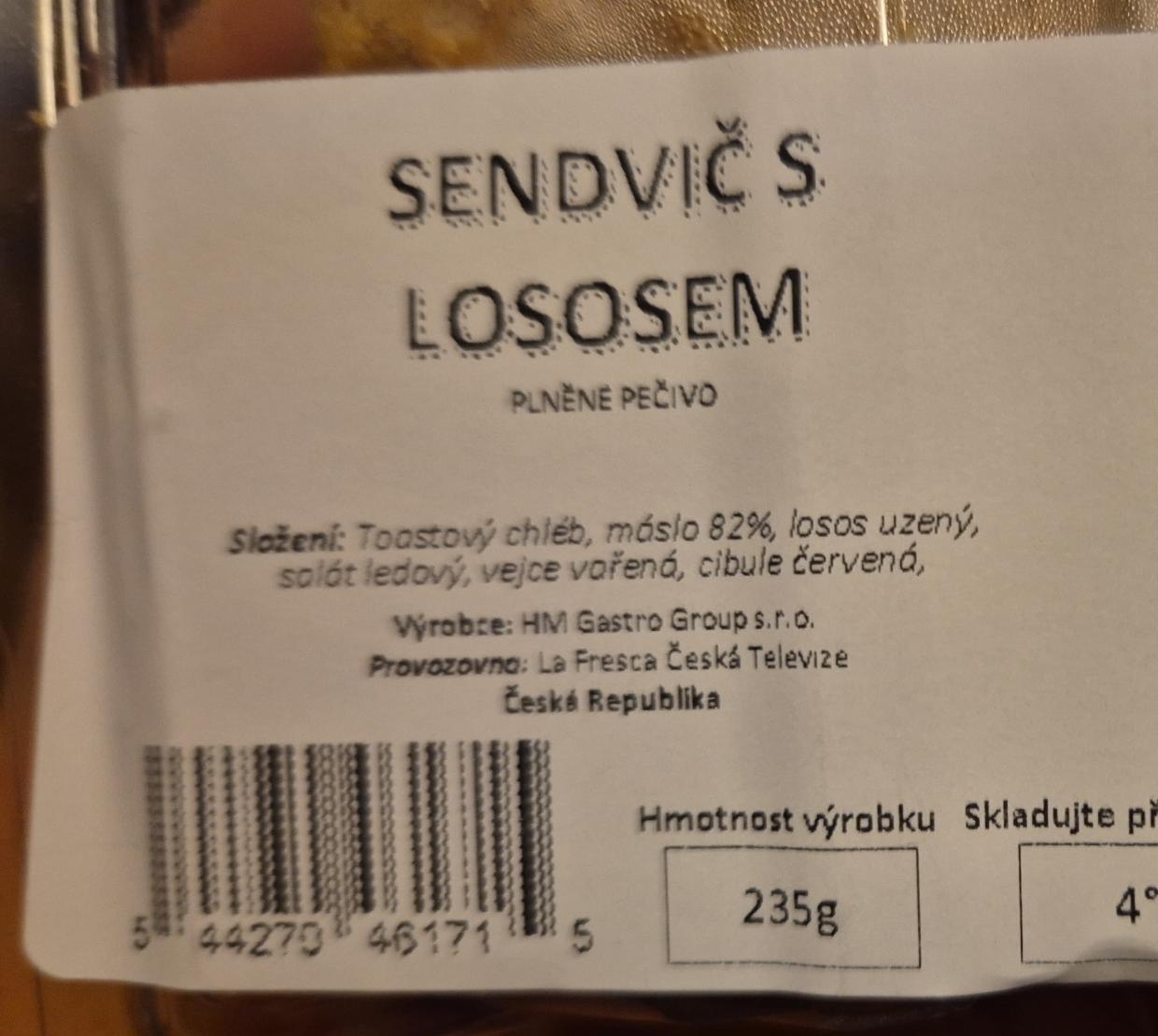 Fotografie - Sendvič s lososem HM Gastro Group