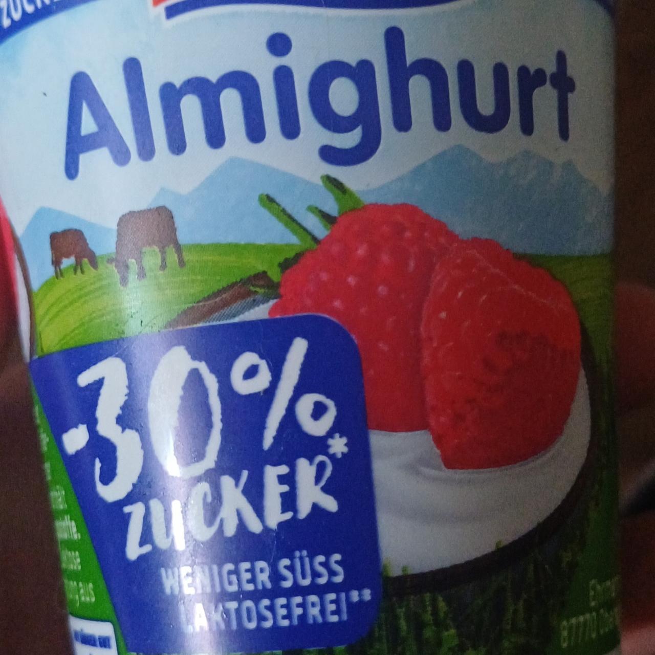 Fotografie - Almighurt Himbeere -30% Zucker Ehrmann