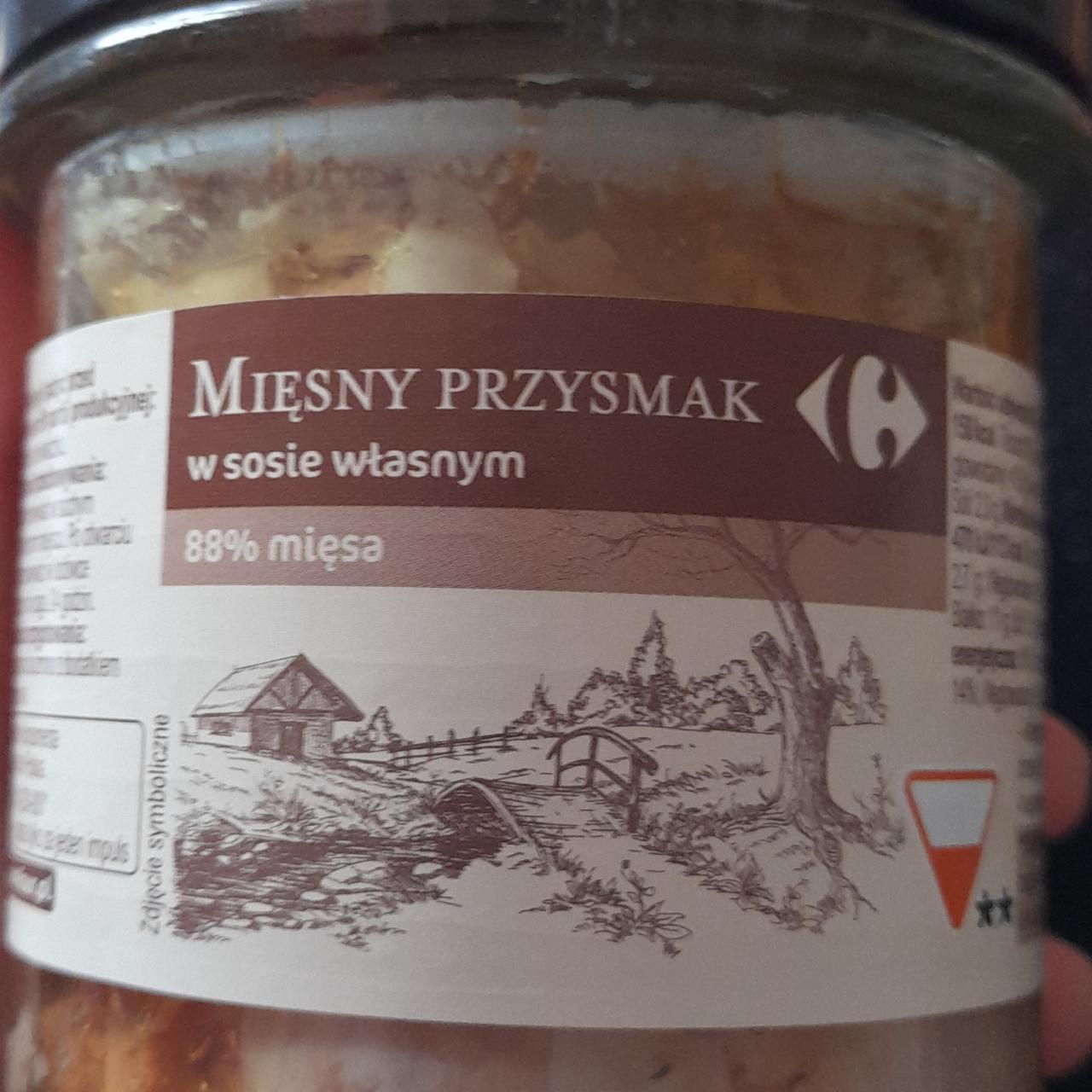 Fotografie - Mięsny przysmak w sosie własnym 88% mięsa Carrefour