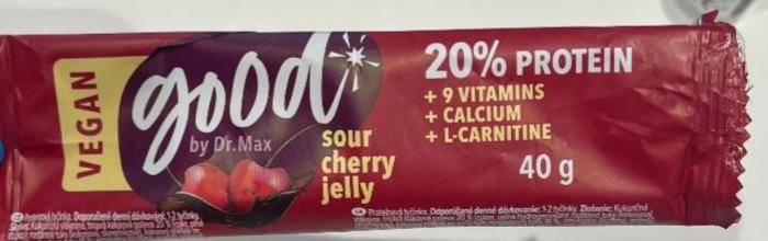 Fotografie - Good Vegan 20% protein Sour cherry jelly Dr.Max