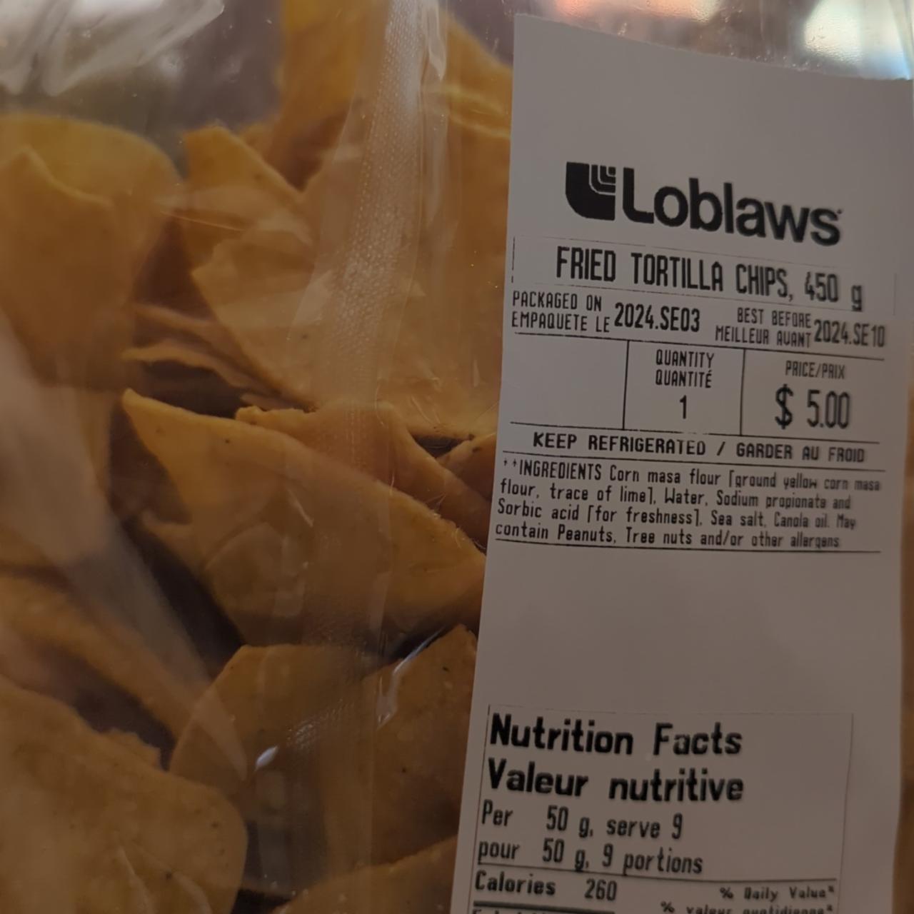 Fotografie - Fried tortilla chips Loblaws