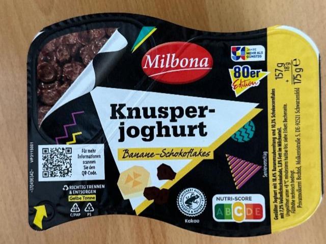 Fotografie - Knusperjoghurt banane-schokoflakes Milbona