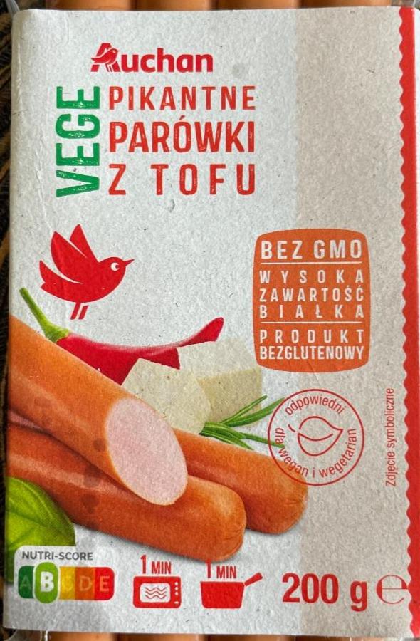 Fotografie - Vege pikantne parówki z tofu Auchan