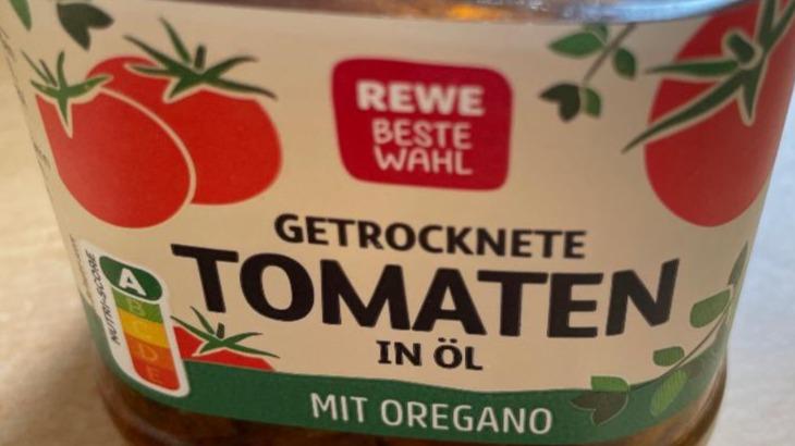 Fotografie - Getrocknete tomaten in öl mit oregano Rewe beste wahl