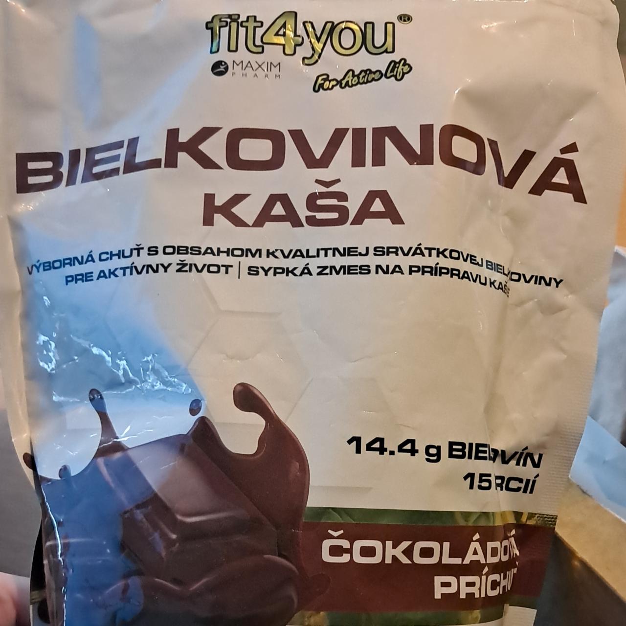 Fotografie - Bielkovinová kaša čokoládová príchuť Fit4you