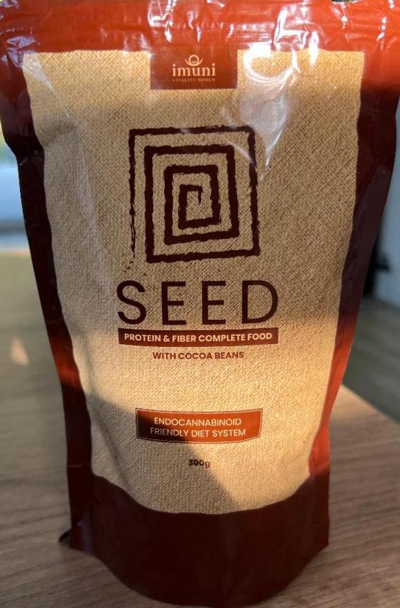 Fotografie - Seed protein & fiber complete food with cocoa beans Imuni