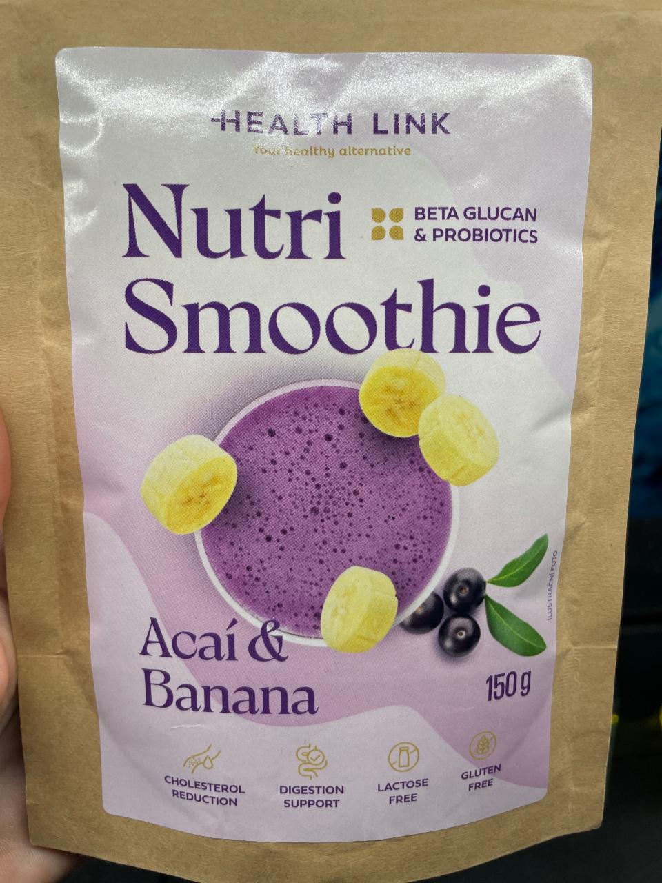 Fotografie - Nutri smoothie acaí & banana Health Link