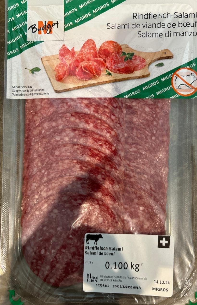 Fotografie - Rindfleisch-Salami M-Budget