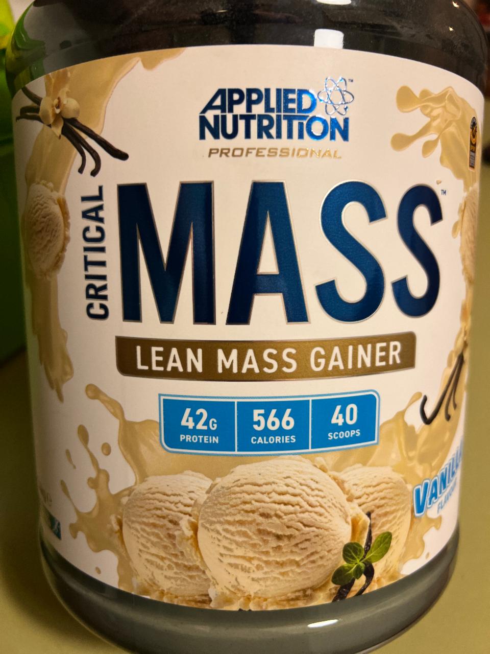 Fotografie - Critical mass lean mass gainer vanilla Applied nutrition