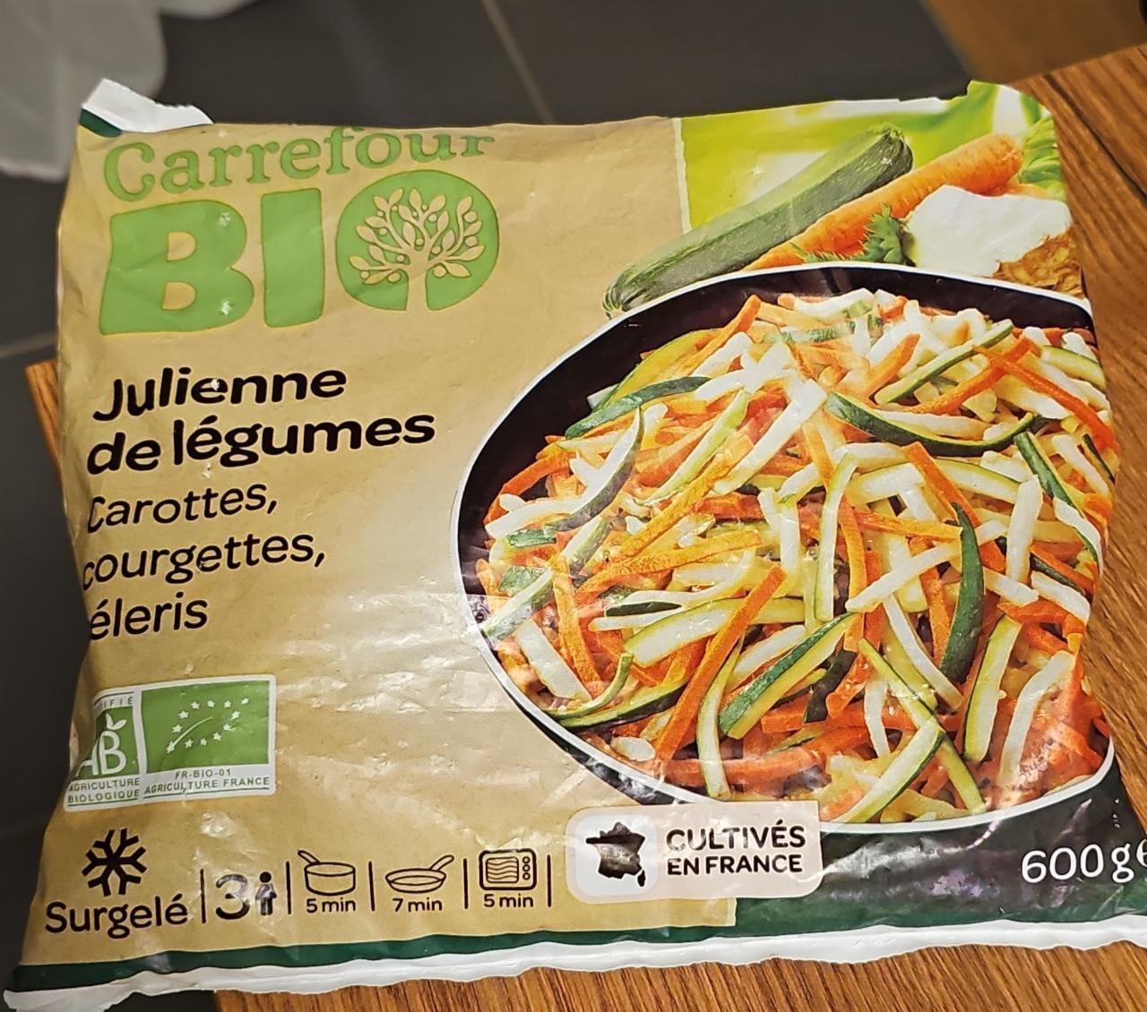 Fotografie - Julienne de légumes carottes, courgettes, céleris Carrefour Bio