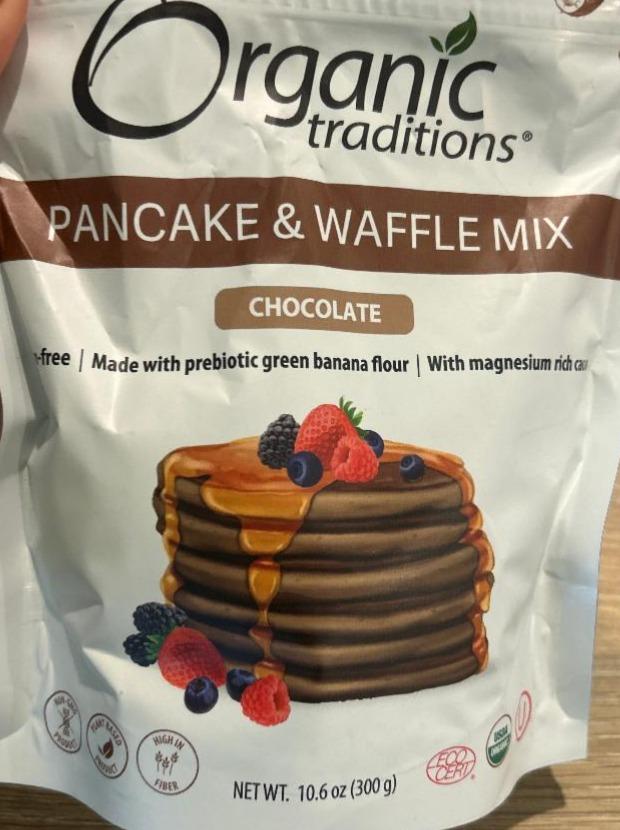 Fotografie - Pancake & waffle mix Chocolate Organic Traditions