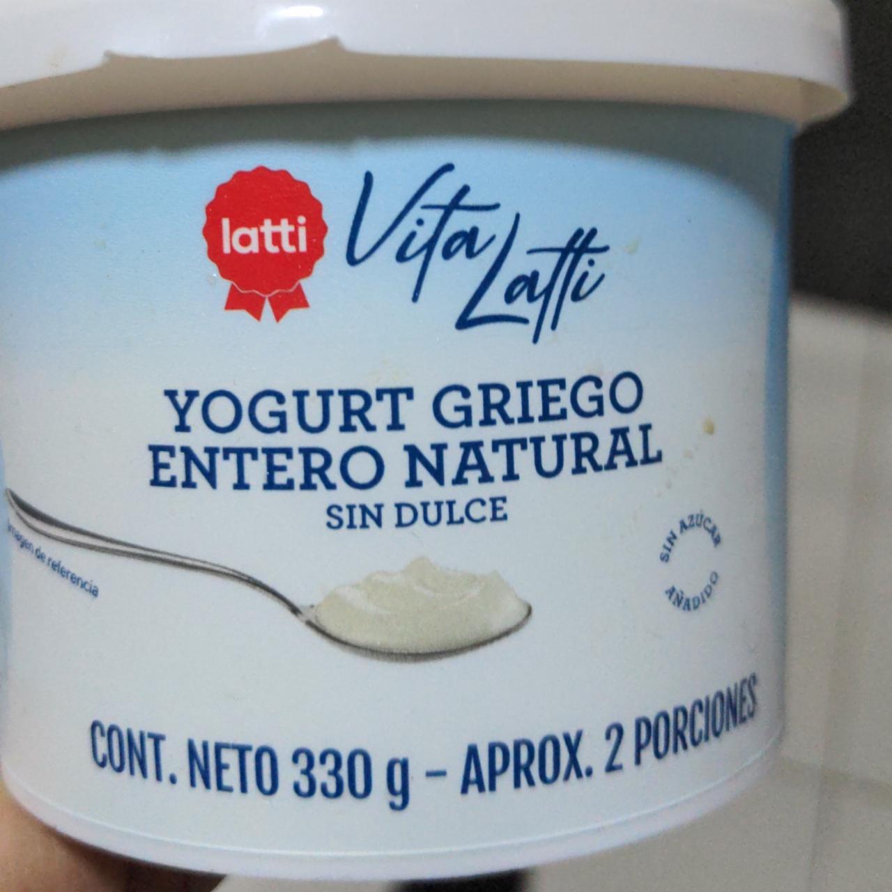 Fotografie - Yogurt griego entero natural sin dulce Latti