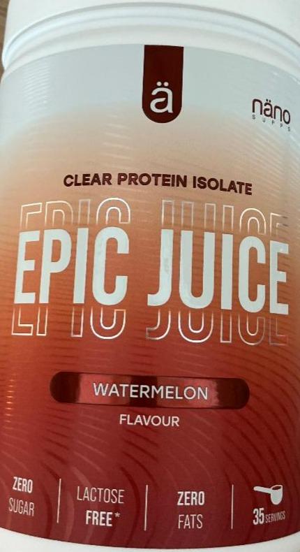 Fotografie - Clear protein isolate epic juice watermelon Näno supps