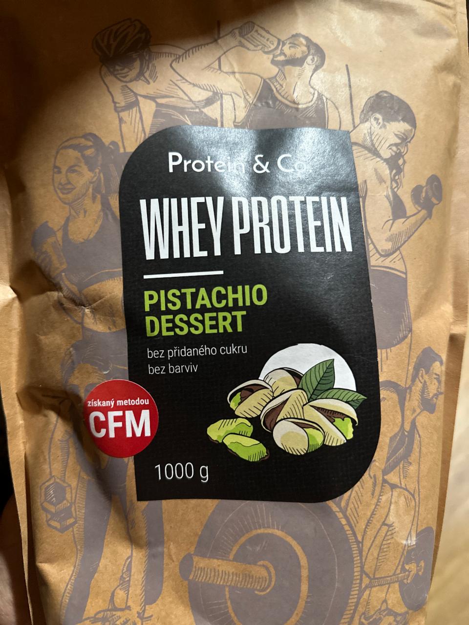 Fotografie - CFM whey protein pistachio desert Protein & Co.