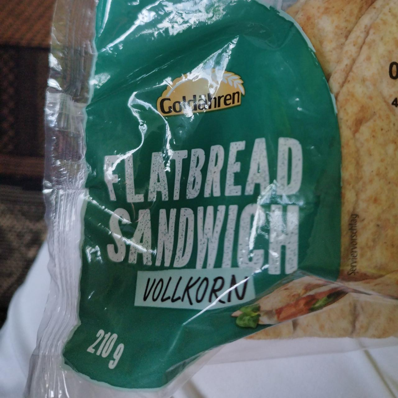 Fotografie - Flatbread sandwich vollkorn Goldähren