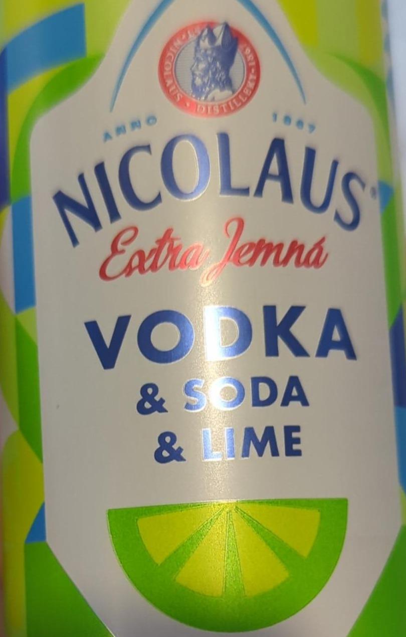 Fotografie - Extra jemná vodka&soda lime Nicolaus