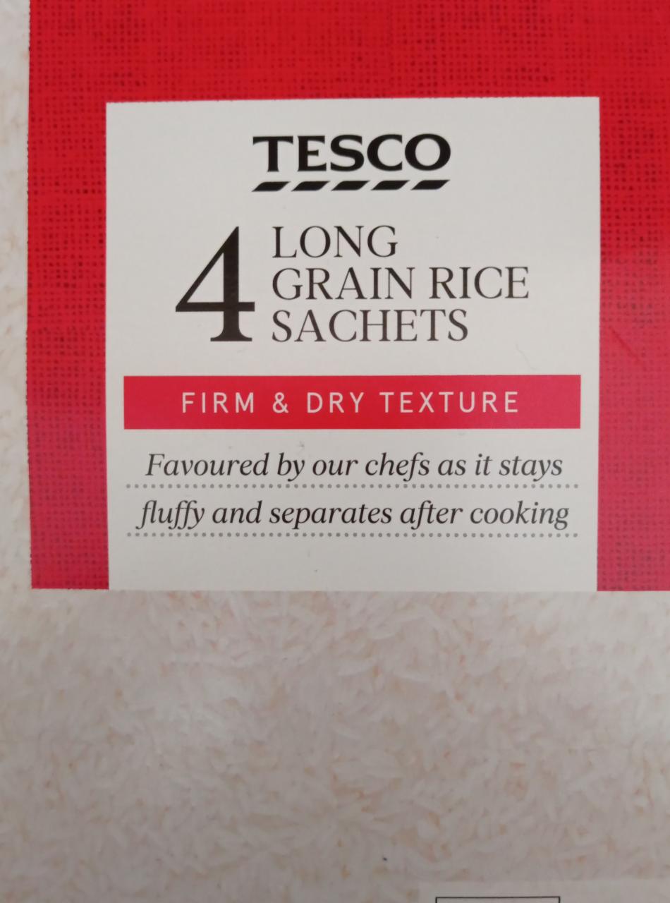 Fotografie - 4 long grain rice sachets Tesco