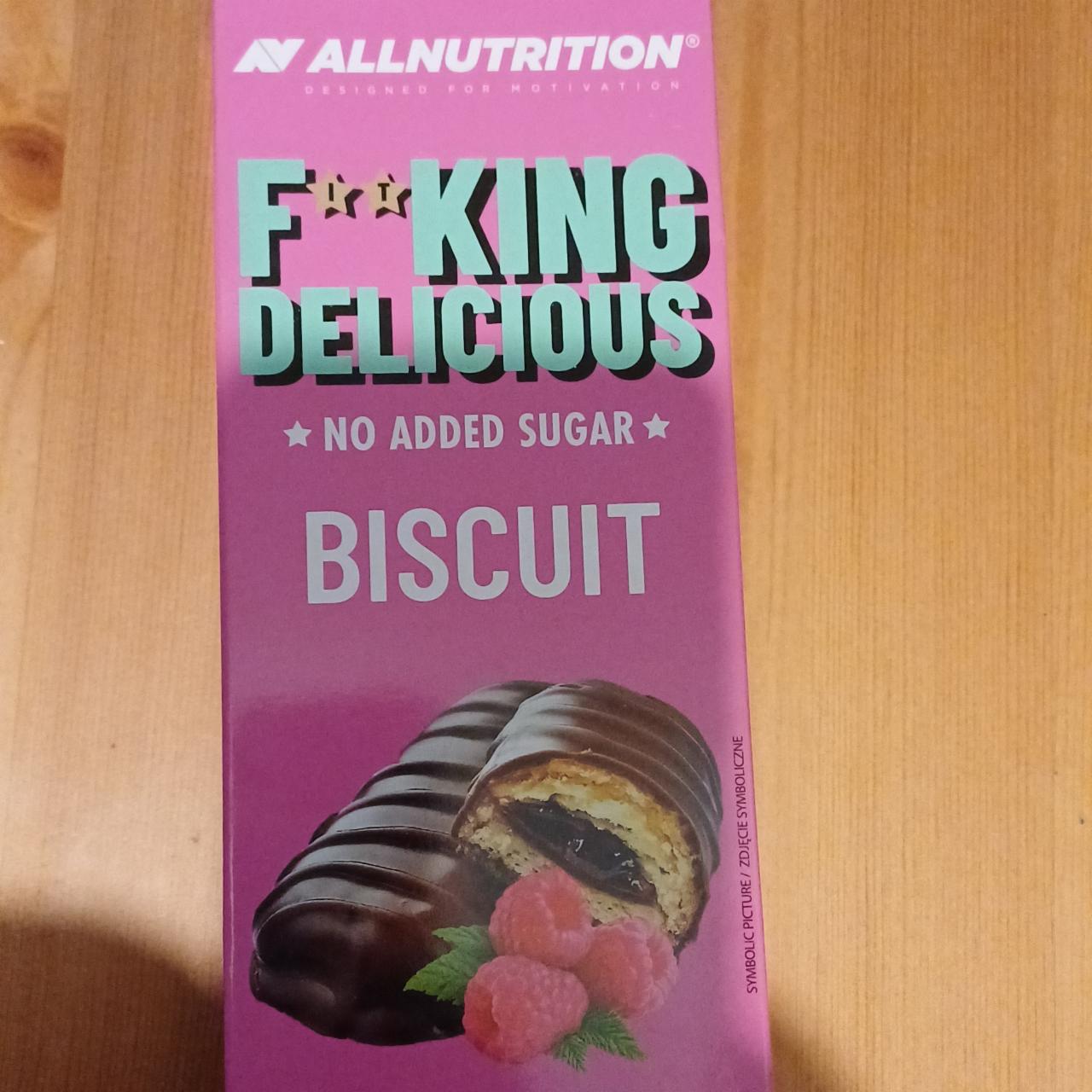 Fotografie - Fitking delicious biscuit raspberry chocolate flavour Allnutrition