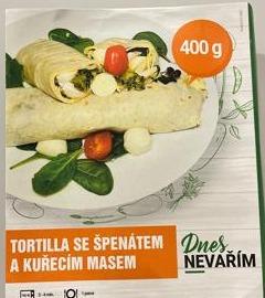 Fotografie - Tortilla se špenátem a kuřecím masem Dnes nevařím