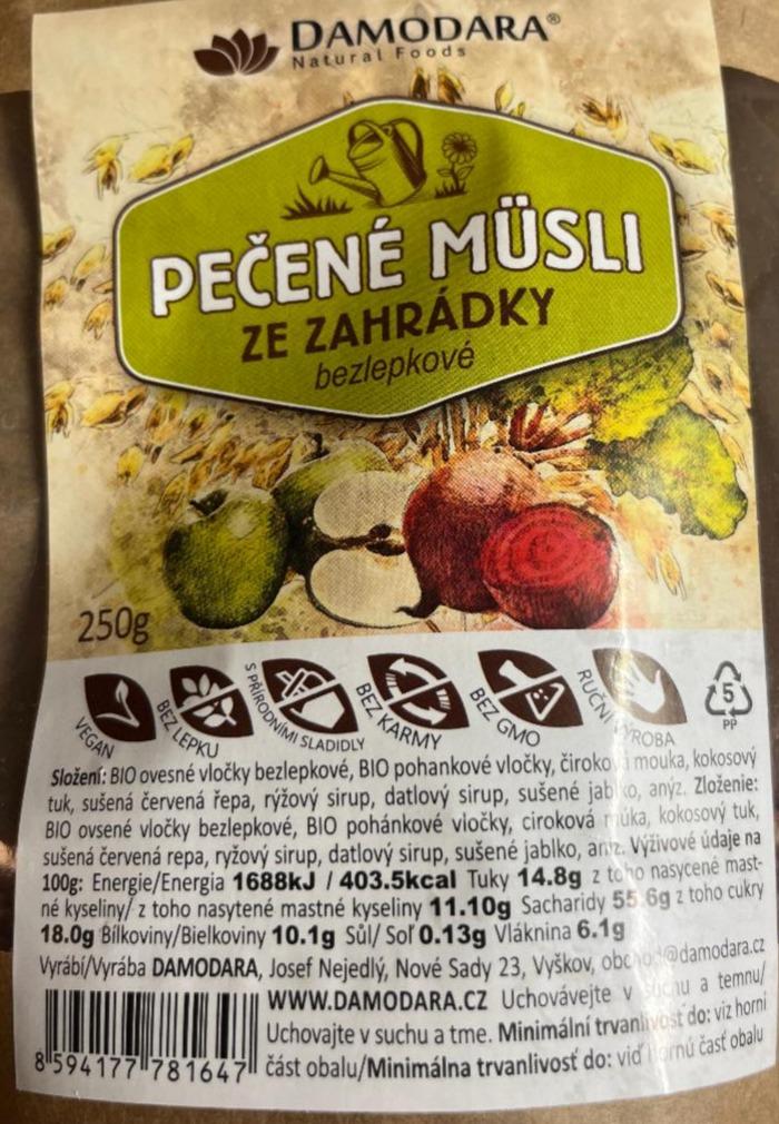 Fotografie - Pečené müsli ze zahrádky bezlepkové Damodara