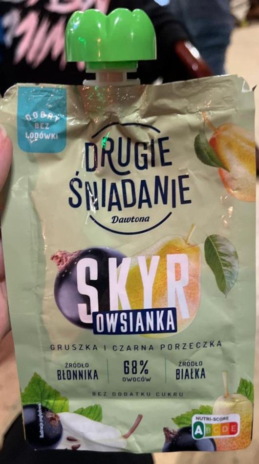 Fotografie - Skyr owsianka gruszka i czarna porzeczka Drugie Śniadanie