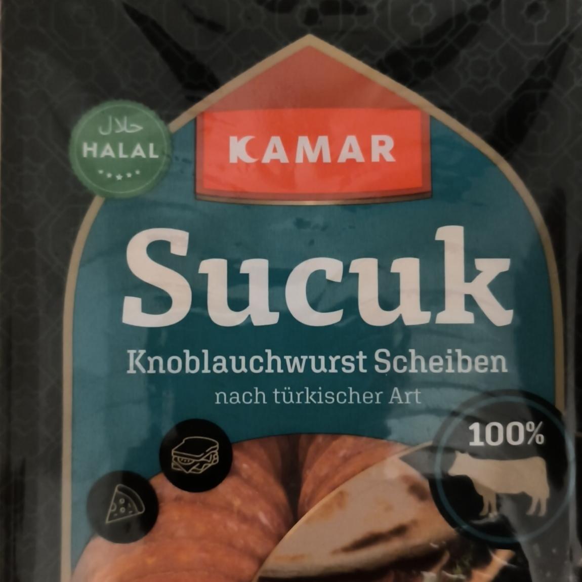 Fotografie - Sucuk knoblauchwurst scheiben nach türkischer art Kamar