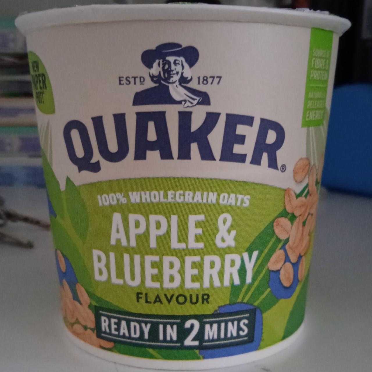 Fotografie - 100% wholegrain oats apple & blueberry Quaker