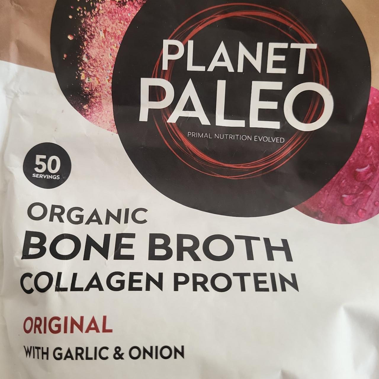 Fotografie - Organic bone broth collagen protein original with garlic & onion Planet Paleo