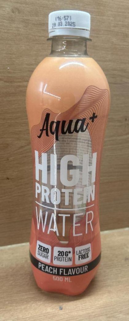 Fotografie - High protein water peach flavour Aqua+
