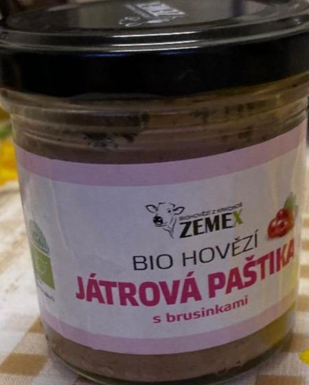 Fotografie - Bio hovězí játrová paštika s brusinkami Zemex