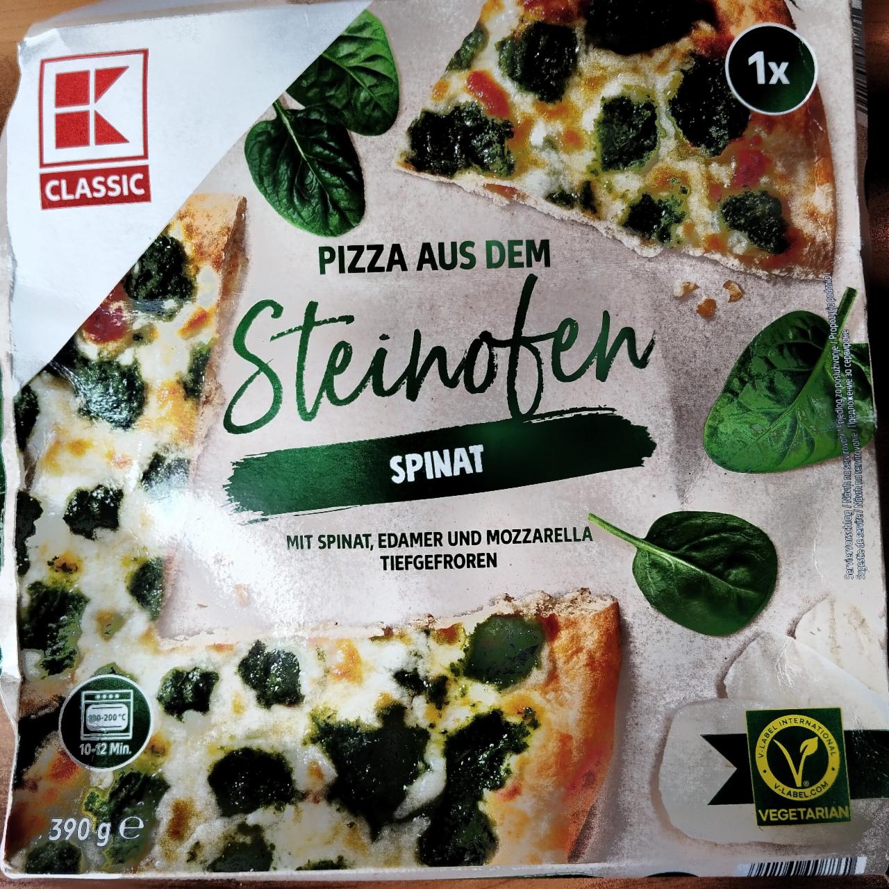 Fotografie - Pizza aus dem steinofen spinat K-Classic