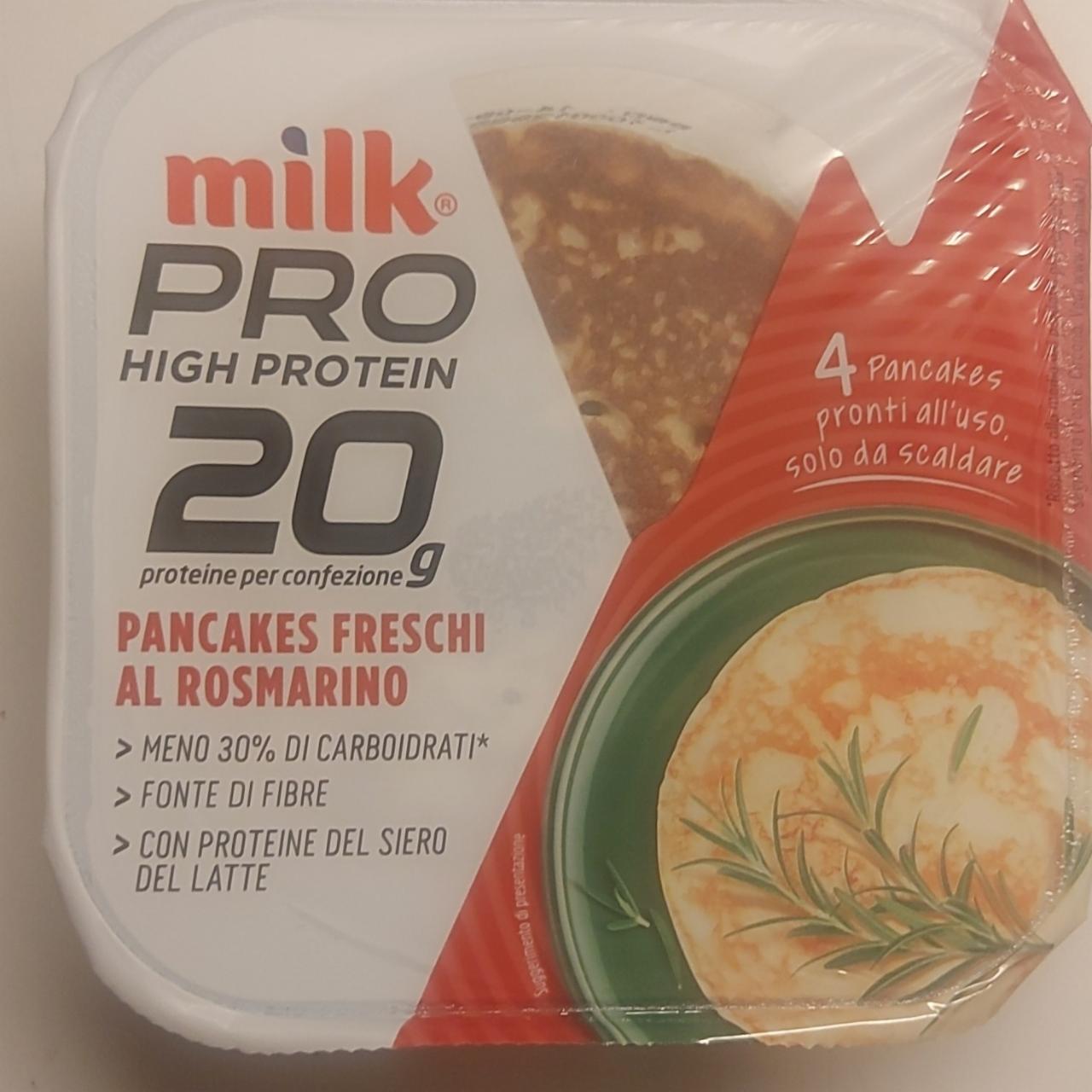 Fotografie - Pro high protein 20g pancakes freschi al rosmarino Milk