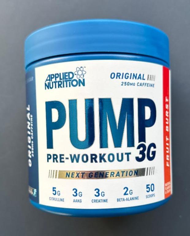 Fotografie - Pump 3G Pre-Workout Fruit burst Applied nutrition