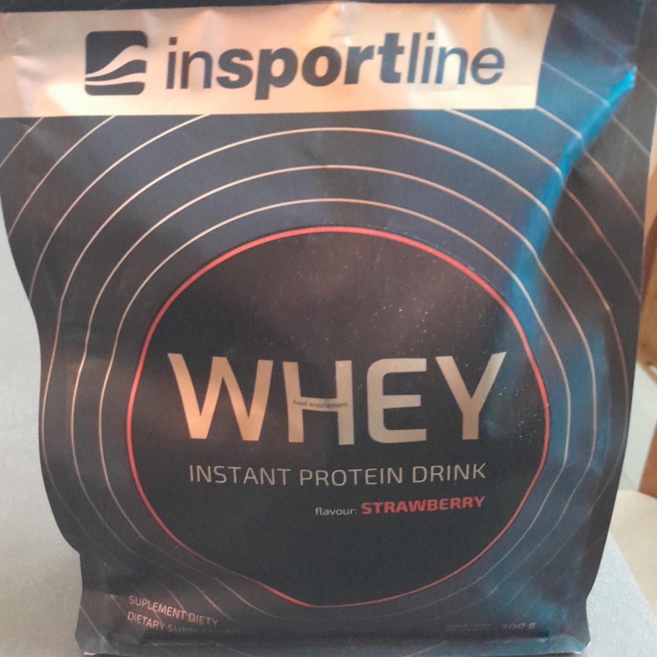 Fotografie - Whey instant protein drink strawberry inSPORTline