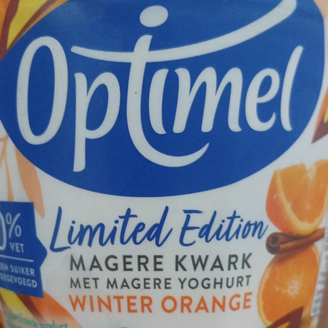 Fotografie - Magere kwark met magere yoghurt wnter orange Optimel