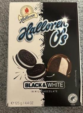 Fotografie - Halloren o's black & white in milk chocolate Halloren