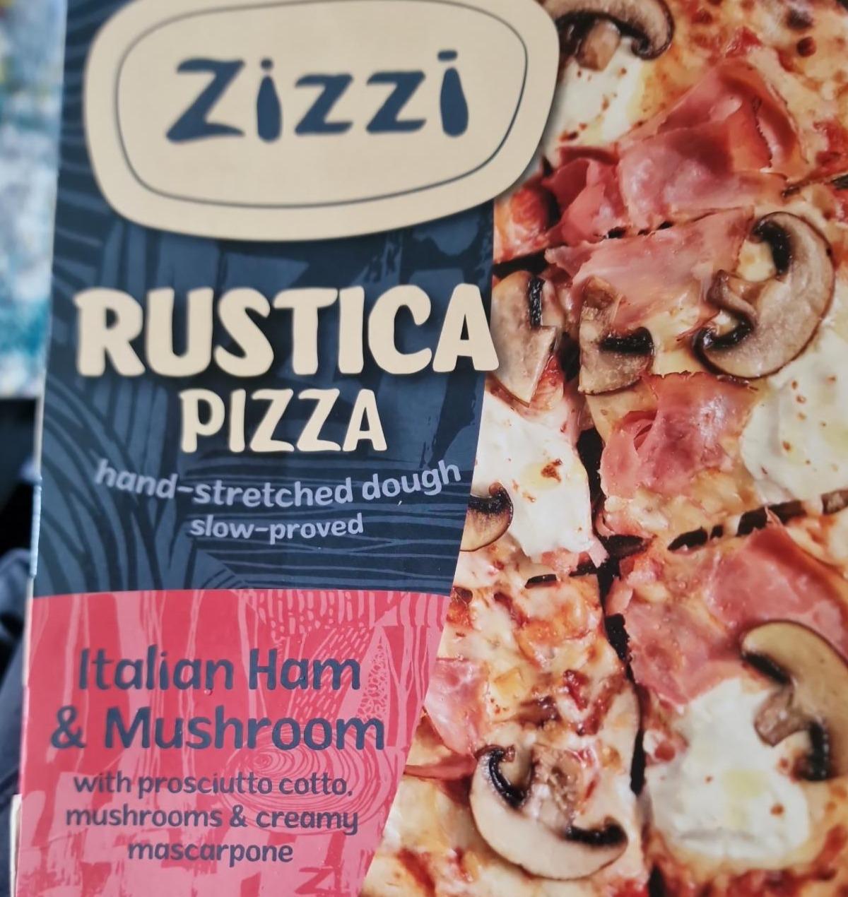 Fotografie - Rustica pizza italian ham & mushroom Zizzi